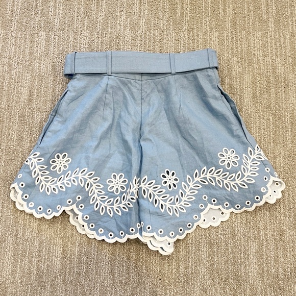 Zimmermann Junie Broderie Anglaise Linen Shorts - Picture 4 of 11